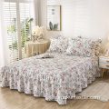 1piece bed spreads bedskirts straight cotton